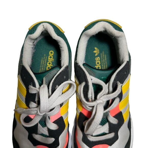 ADIDAS Yung-96 Grey One Bold Gold DB2605 Men's Shoes Sneakers Size 8 - Picture 4 of 13